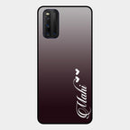 Customize Name Gradient Glass Case Cover Grey For Iqoo 3 5G