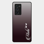 Customize Name Gradient Glass Case Cover Grey For Iqoo 9 Se 5G