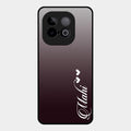 Customize Name Gradient Glass Case Cover Grey For Iqoo Neo 10 5G