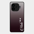 Customize Name Gradient Glass Case Cover Grey For Iqoo Neo 10R 5G