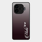 Customize Name Gradient Glass Case Cover Grey For Iqoo Neo 10R 5G