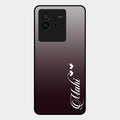 Customize Name Gradient Glass Case Cover Grey For Iqoo Neo 6 5G