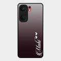 Customize Name Gradient Glass Case Cover Grey For Iqoo Neo 9 Pro 5G