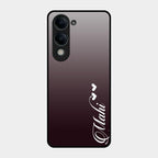 Customize Name Gradient Glass Case Cover Grey For Iqoo Z10 Lite