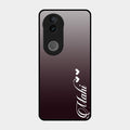 Customize Name Gradient Glass Case Cover Grey For Iqoo Z10R
