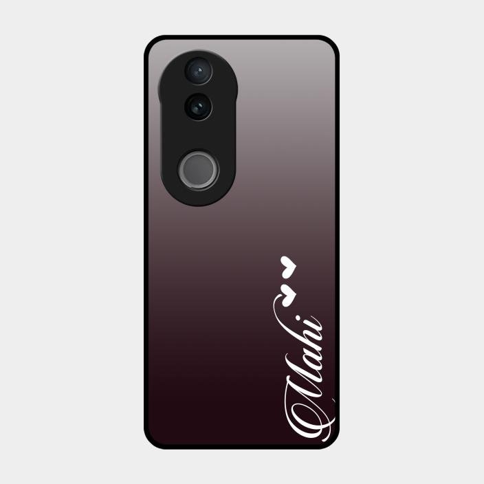 Customize Name Gradient Glass Case Cover Grey For Iqoo Z10R