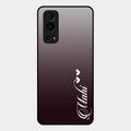 Customize Name Gradient Glass Case Cover Grey For Iqoo Z3 5G