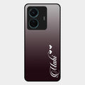 Customize Name Gradient Glass Case Cover Grey For Iqoo Z6 Pro 5G
