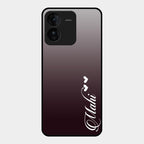 Customize Name Gradient Glass Case Cover Grey For Iqoo Z9 5G