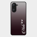 Customize Name Gradient Glass Case Cover Grey For Iqoo Z9 Lite 5G