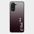 Customize Name Gradient Glass Case Cover Grey For Iqoo Z9 Lite 5G