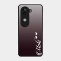 Customize Name Gradient Glass Case Cover Grey For Iqoo Z9S 5G