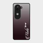 Customize Name Gradient Glass Case Cover Grey For Iqoo Z9S 5G
