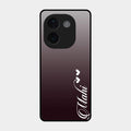 Customize Name Gradient Glass Case Cover Grey For Iqoo Z9S Pro 5G
