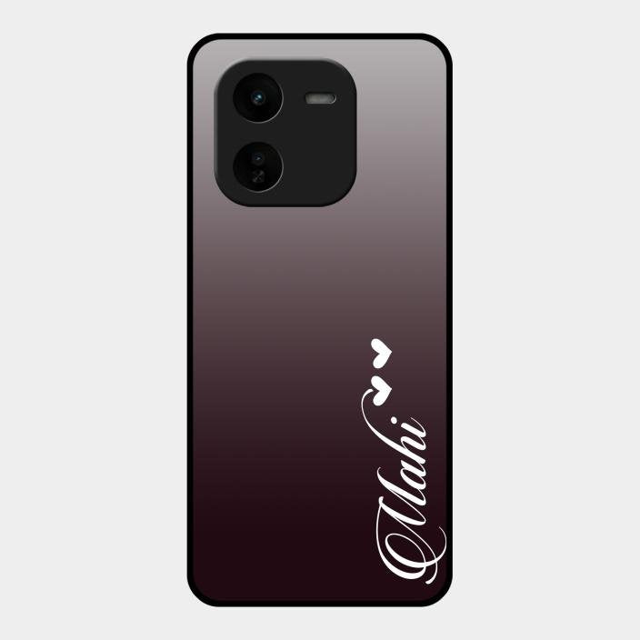 Customize Name Gradient Glass Case Cover Grey For Iqoo Z9X 5G