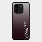 Customize Name Gradient Glass Case Cover Grey For Iqoo Z9X 5G