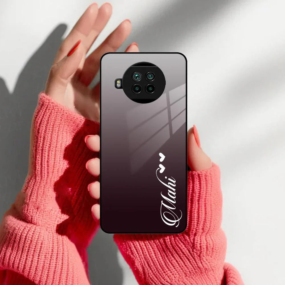 Customize Name Gradient Glass Case Cover Grey For Redmi/Xiaomi - ShopOnCliQ