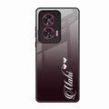 Customize Name Gradient Glass Case Cover Grey For Motorola Edge 50 Fusion 5G