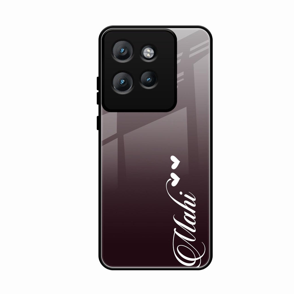 Customize Name Gradient Glass Case Cover Grey For Motorola Edge 50 Neo