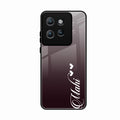 Customize Name Gradient Glass Case Cover Grey For Motorola Edge 50