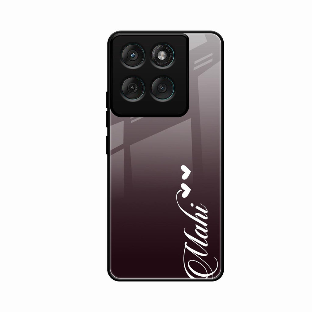 Customize Name Gradient Glass Case Cover Grey For Motorola Edge 60 Fusion 5G