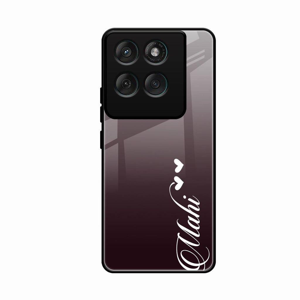 Customize Name Gradient Glass Case Cover Grey For Motorola Edge 60 Pro 5G