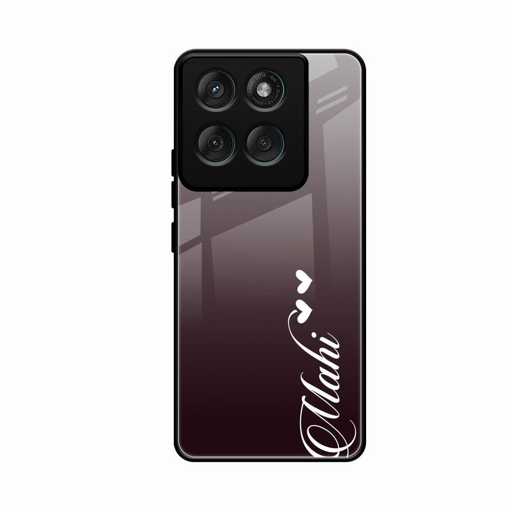 Customize Name Gradient Glass Case Cover Grey For Motorola Edge 60 Stylus 5G