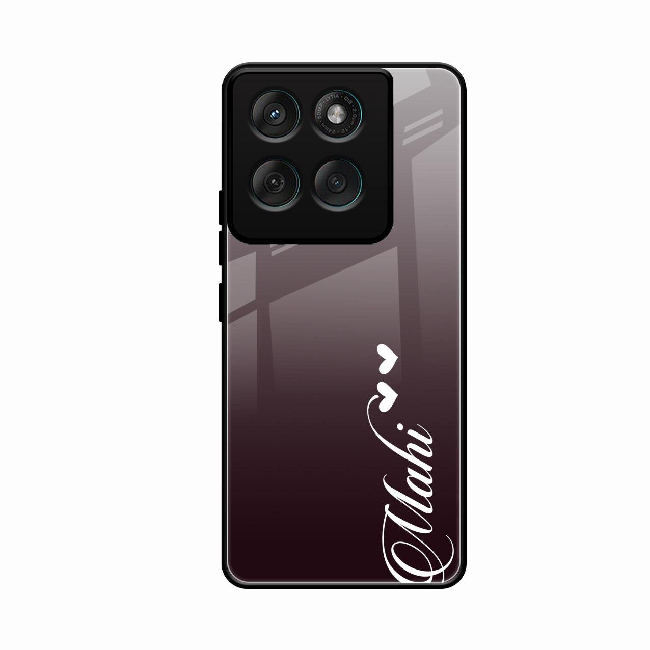 Customize Name Gradient Glass Case Cover Grey For Motorola Edge 60 Stylus 5G