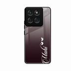 Customize Name Gradient Glass Case Cover Grey For Motorola G57 Power 5G