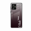 Customize Name Gradient Glass Case Cover Grey For Motorola G64 5G