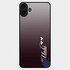 Customize Name Gradient Glass Case Cover Grey For Nothing Cmf Phone 1