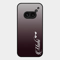 Customize Name Gradient Glass Case Cover Grey For Nothing Phone 2A 5G