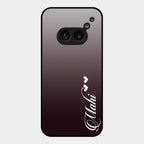 Customize Name Gradient Glass Case Cover Grey For Nothing Phone 2A 5G