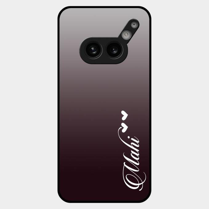 Customize Name Gradient Glass Case Cover Grey For Nothing Phone 2A Plus