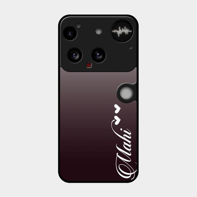 Customize Name Gradient Glass Case Cover Grey For Nothing Phone 3 5G