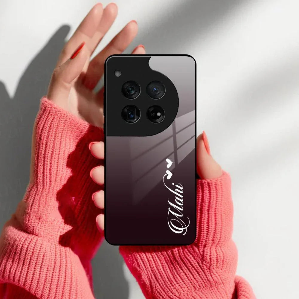 Customize Name Gradient Glass Case Cover Grey For OnePlus - ShopOnCliQ