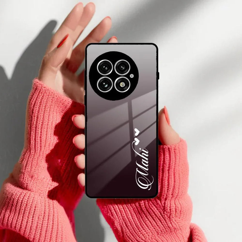 Customize Name Gradient Glass Case Cover Grey For OnePlus - ShopOnCliQ