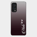 Customize Name Gradient Glass Case Cover Grey For Oneplus Nord 2 5G
