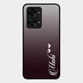 Customize Name Gradient Glass Case Cover Grey For Oneplus Nord 2T 5G