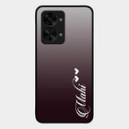 Customize Name Gradient Glass Case Cover Grey For Oneplus Nord 2T 5G
