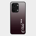 Customize Name Gradient Glass Case Cover Grey For Oneplus Nord 3 5G