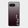Customize Name Gradient Glass Case Cover Grey For Oneplus Nord 4 5G