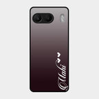 Customize Name Gradient Glass Case Cover Grey For Oneplus Nord 4 5G