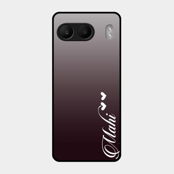 Customize Name Gradient Glass Case Cover Grey For Oneplus Nord 4 5G