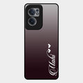Customize Name Gradient Glass Case Cover Grey For Oneplus Nord Ce 2 5G