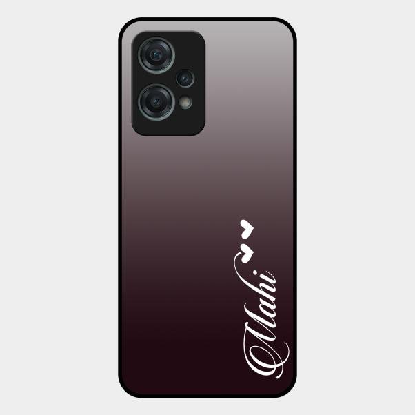 Customize Name Gradient Glass Case Cover Grey For Oneplus Nord Ce 2 Lite 5G