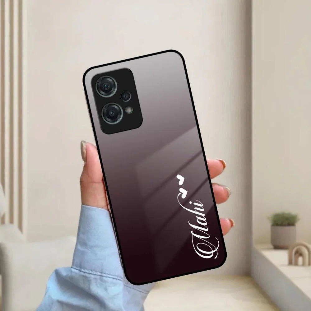 Customize Name Gradient Glass Case Cover Grey For OnePlus - ShopOnCliQ