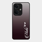 Customize Name Gradient Glass Case Cover Grey For Oneplus Nord Ce 3 5G
