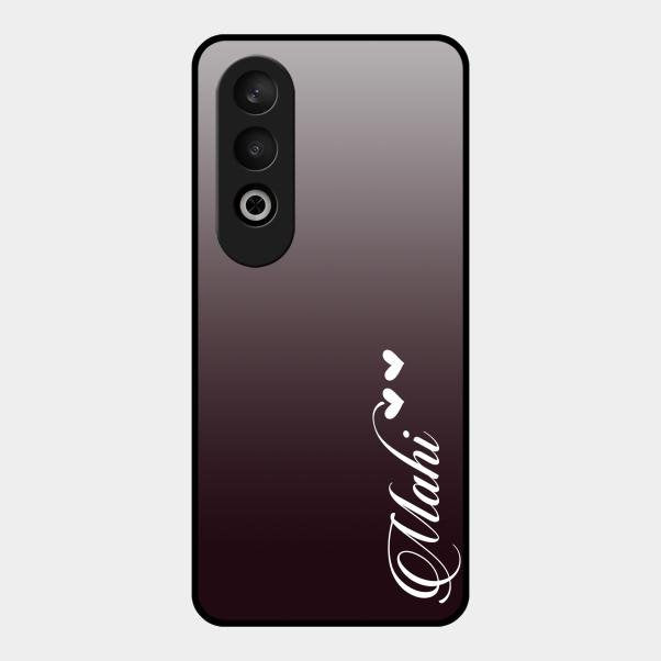 Customize Name Gradient Glass Case Cover Grey For Oneplus Nord Ce 4 5G