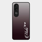 Customize Name Gradient Glass Case Cover Grey For Oneplus Nord Ce 4 5G